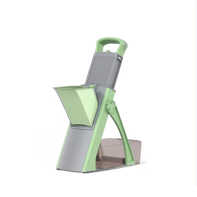 GENAI Multifunctional Vegetable Cutter & Fruit Slicer – Adjustable & Foldable Design - Green