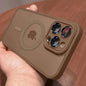 Luxury Matte Magnetic Wireless Charging Phone Case Compatible with iPhone 16/15/14/13/12/11 Pro Max Plus - Gold