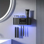 Wall-Mounted UV Toothbrush Holder with Quick-Dry Cup – Smart Bathroom Organizer - Black