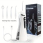 Electric Dental Flosser with 4 Nozzles 3 Modes Large Capacity Water Tank High-Pressure Water Flosser. - White
