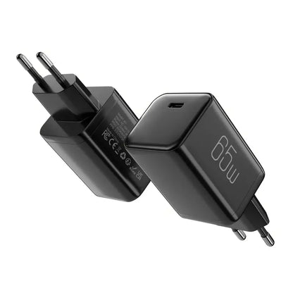 2pcs 65W Fast Charging Head – GaN Charger Type C Wall Charger - Black