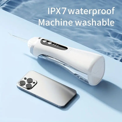 Electric Dental Flosser with 4 Nozzles 3 Modes Large Capacity Water Tank High-Pressure Water Flosser.