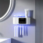 Wall-Mounted UV Toothbrush Holder with Quick-Dry Cup – Smart Bathroom Organizer - White