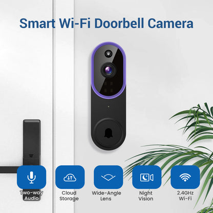 Outdoor Wireless Video Doorbell – Smart Security with Night Vision & Intercom