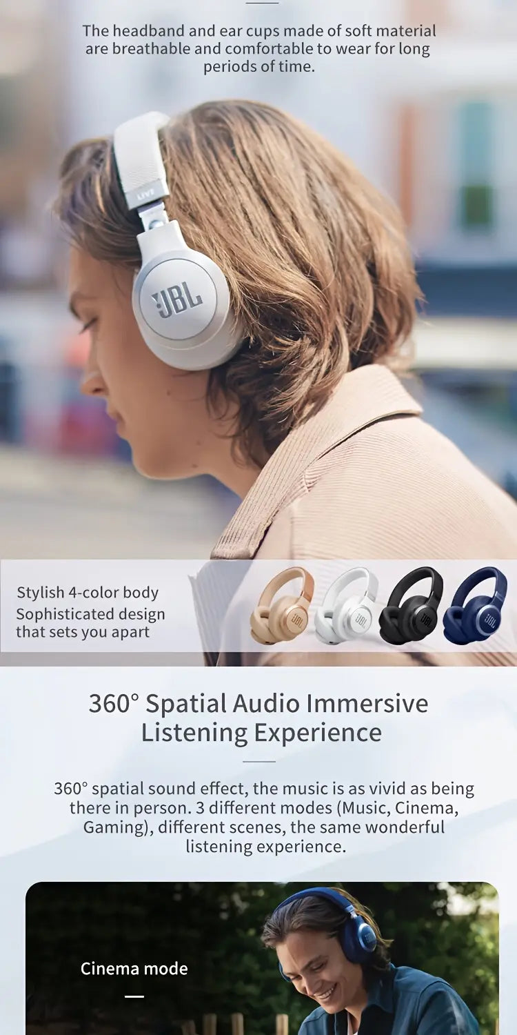 JBL LIVE770NC Wireless Noise-Canceling Headphones - Escour Mart