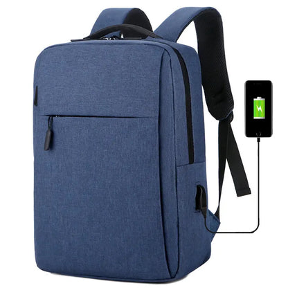 Vanaheimr 40.64cm Travel Laptop Backpack – Lightweight Durable & USB Charging - Blue