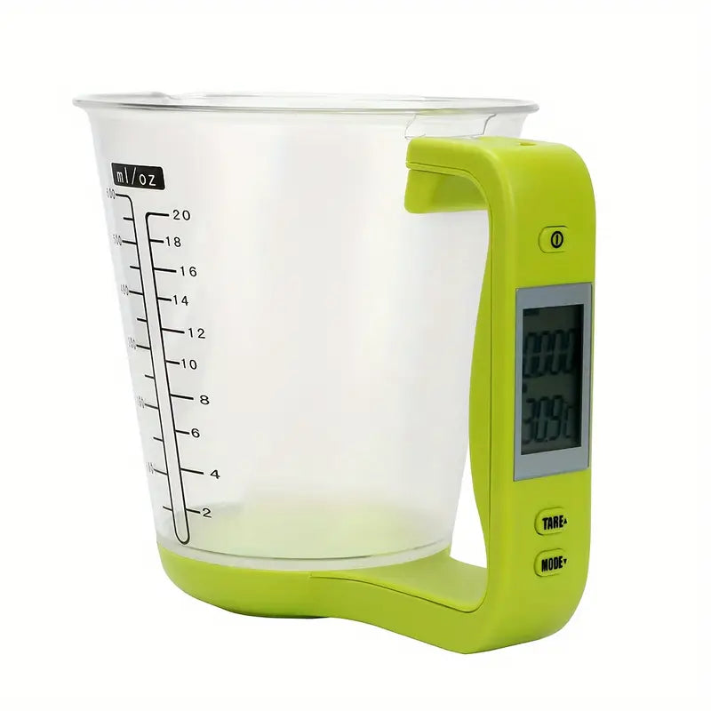 Compact Digital Kitchen Scale with LCD Display – Precision Measuring Cup & Temperature Function