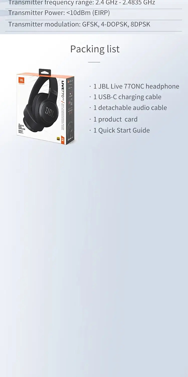 JBL LIVE770NC Wireless Noise-Canceling Headphones - Escour Mart