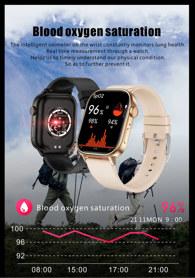 QX17 Smart Watch Compass LED and Advanced Health Tracking