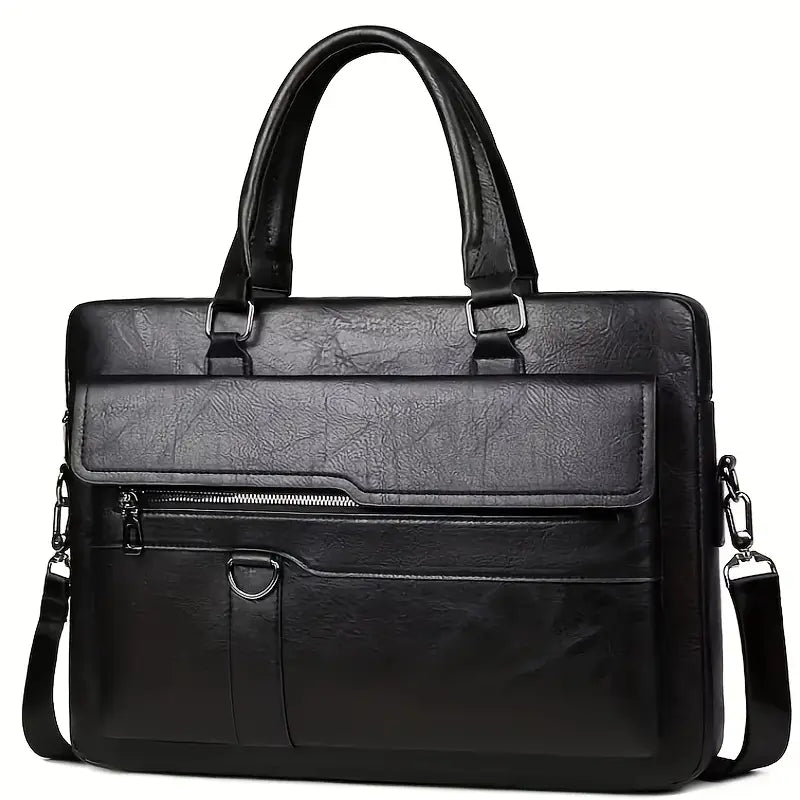 Vintage Business Briefcase - Brown Laptop & Tablet Messenger Bag