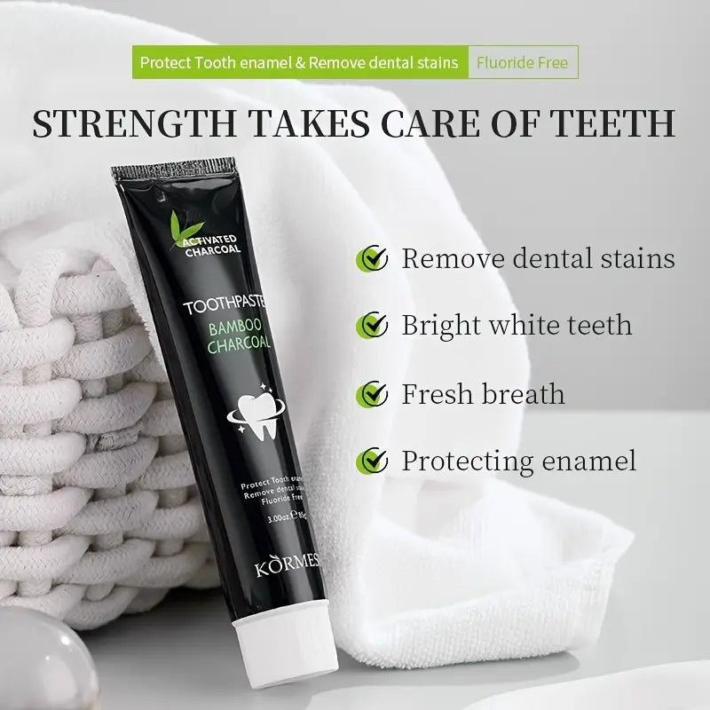 2pcs Bamboo Charcoal Toothpaste
