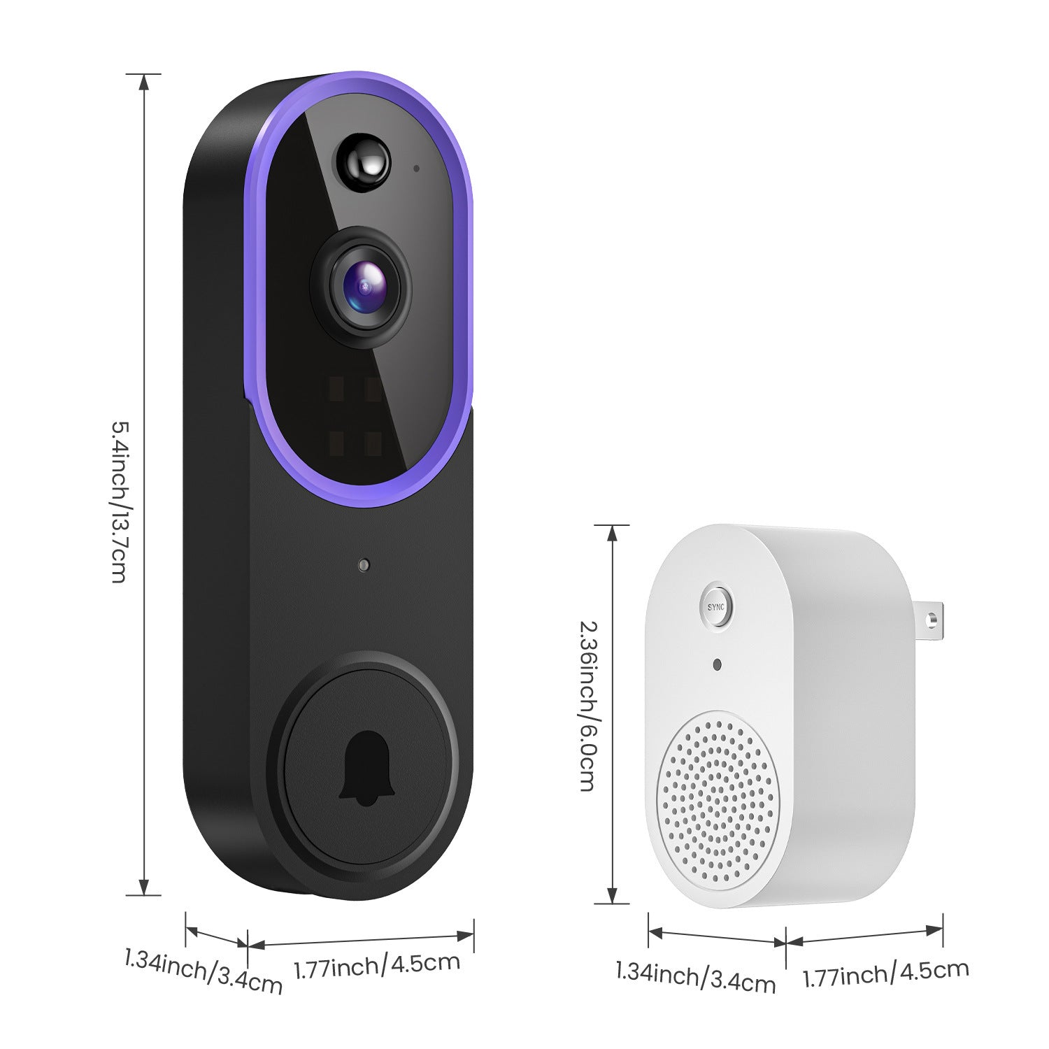 Outdoor Wireless Video Doorbell – Smart Security with Night Vision & Intercom
