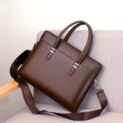 Men’s Handheld Tote Bag & Briefcase – Stylish & Functional for Work & Travel - Brown