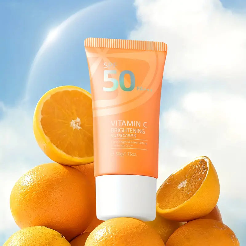 LAIKOU Vitamin C Sunscreen 1.76oz Waterproof Sunblock Long Lasting Sun Cream with Vitamin E & Niacinamide