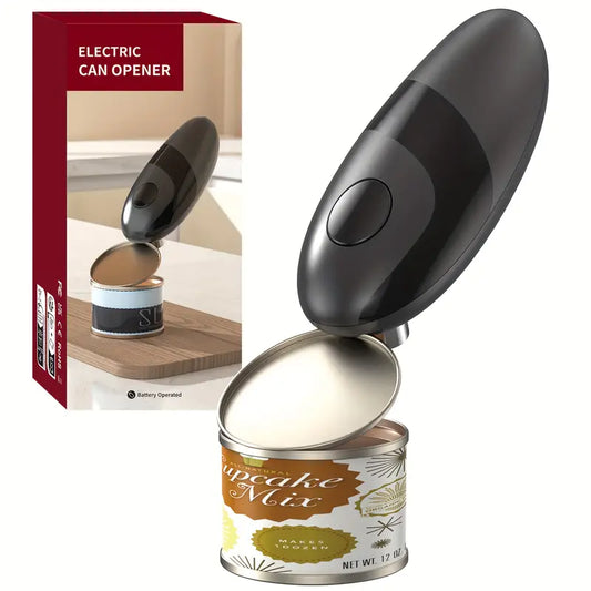 One-Button Electric Can Opener – Safe & Effortless Side-Cut Design