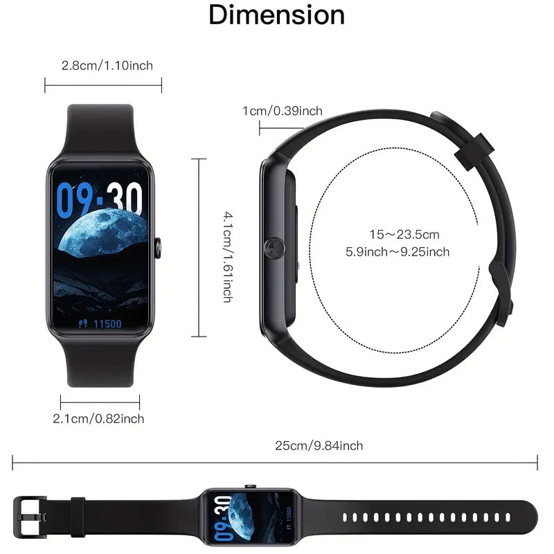 Fitness Tracker Smart Watch – Compatible with iPhone and Android Phones