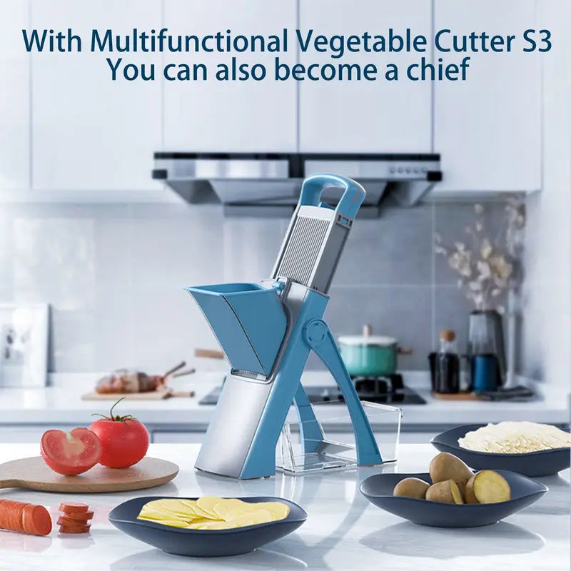 GENAI Multifunctional Vegetable Cutter & Fruit Slicer – Adjustable & Foldable Design