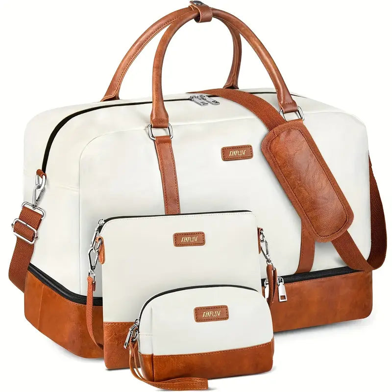 IBFUN Weekend Travel Luggage Set – 3PCS/1PC Carry-On Bag with Shoe Compartment