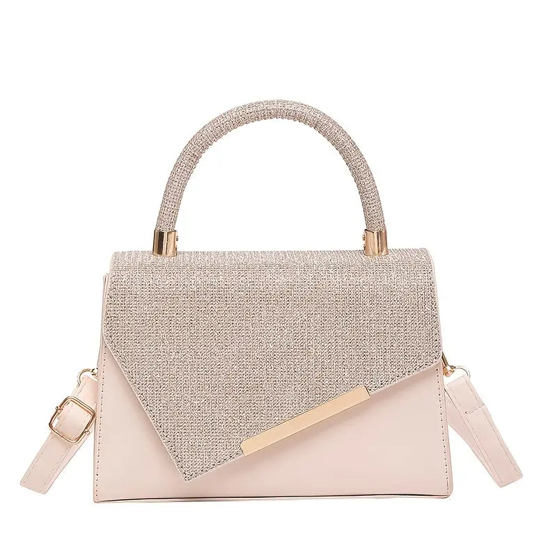 Trendy Small Square Handbag for Women Featuring a Stylish Design - Gold