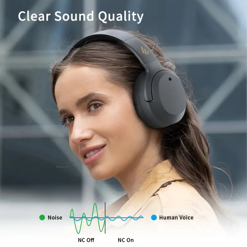 Edifier W820NB Active Noise Cancelling Wireless Headphones – Hi-Res Audio & 44H Battery Life - Escour Mart