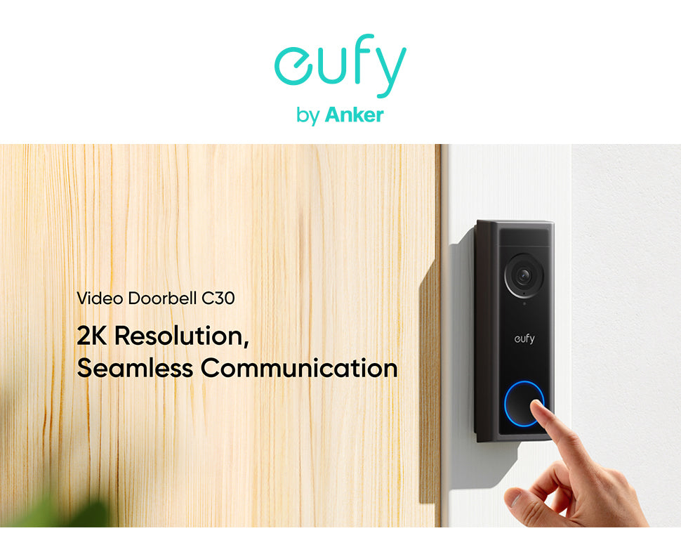 eufy Video Doorbell C30 Battery Powered 2K FHD16:9