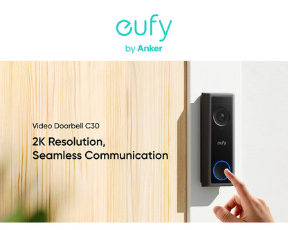 eufy Video Doorbell C30 Battery Powered 2K FHD16:9