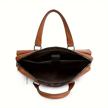 Vintage Business Briefcase - Brown Laptop & Tablet Messenger Bag