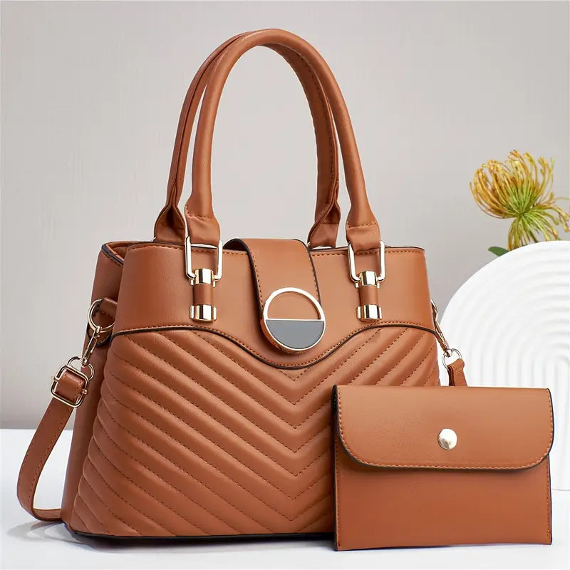 Stylish Hand Bag for Ladies - Gold